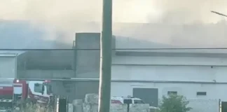Goya: incendio en la textil Alal movilizó a bomberos durante toda la mañana