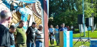 Santa Lucia conmemoró el Día del Veterano y de los Caídos en la Guerra de Malvinas con un emotivo acto central encabezado por Norberto Villordo