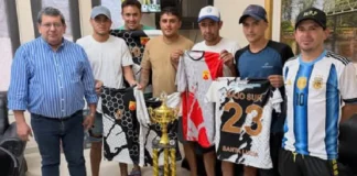 Bajo Sur campeón en Goya: Norberto Villordo recibió al equipo tras consagrarse en la Liga Pintita Fútbol 5